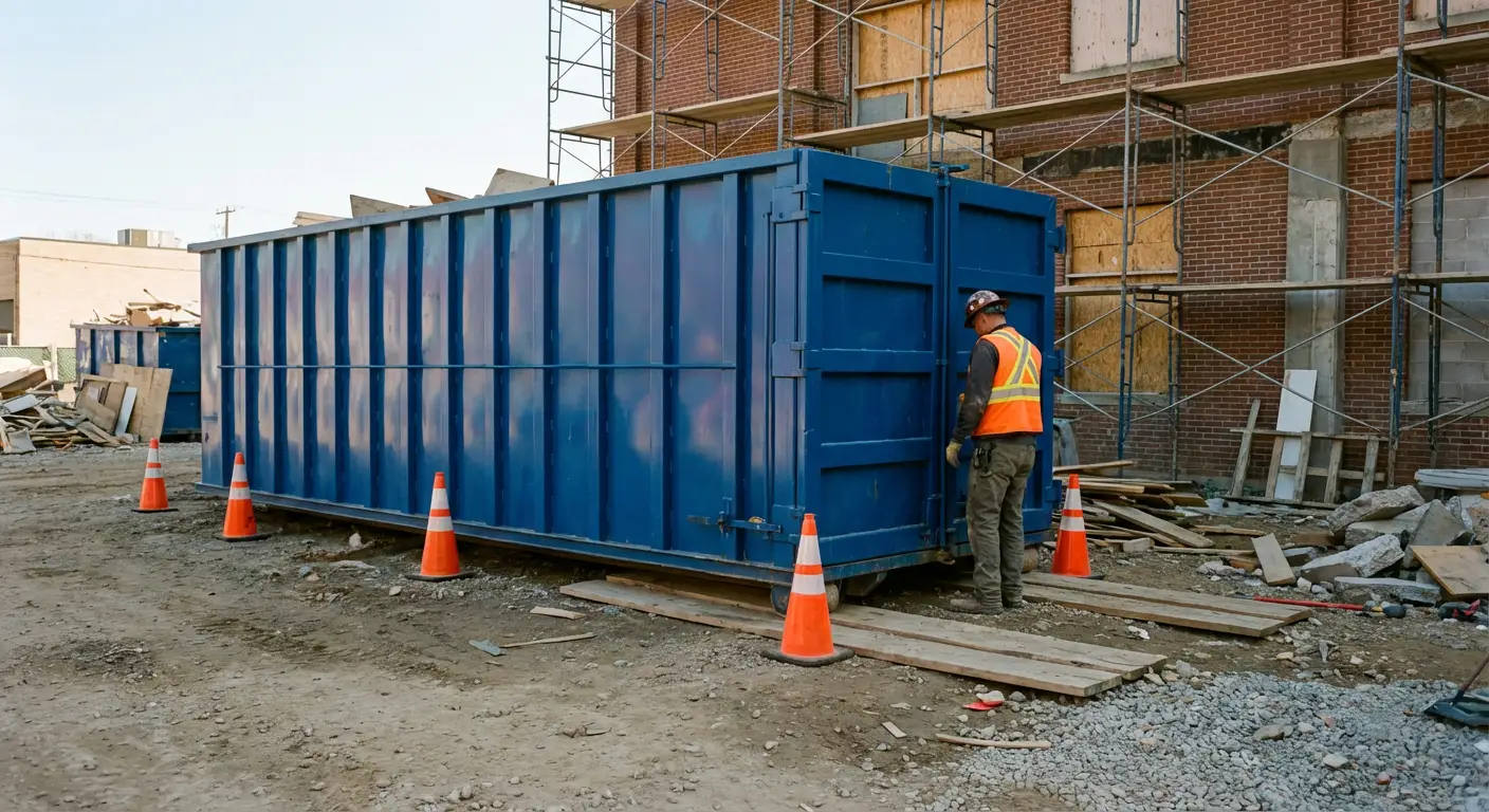 Safety inspection of dumpster placement site in Largo, FL